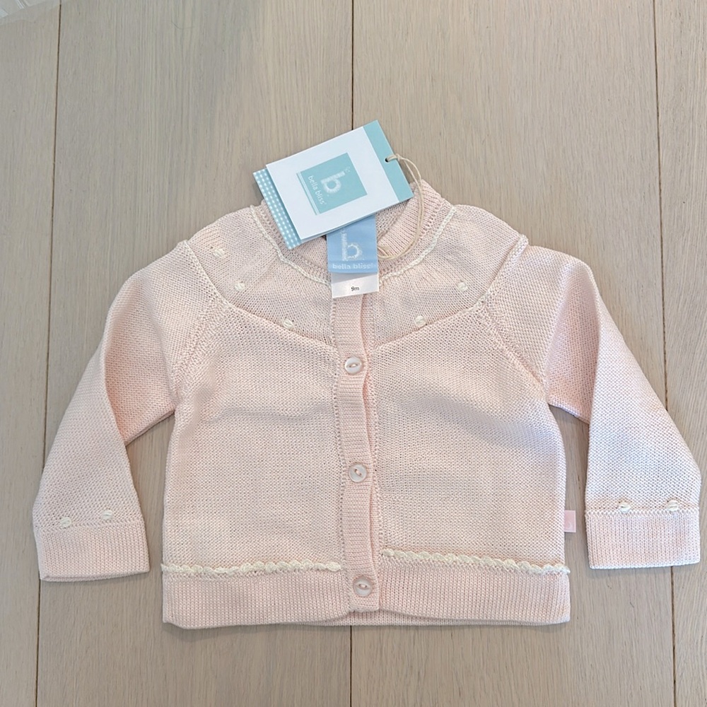 Bella Bliss Pink Sweater Cardigan Jacket (9 month)